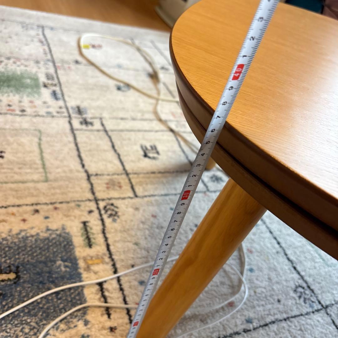 無印　木製楕円形電気こたつ 約120cm x 80cm 訳あり