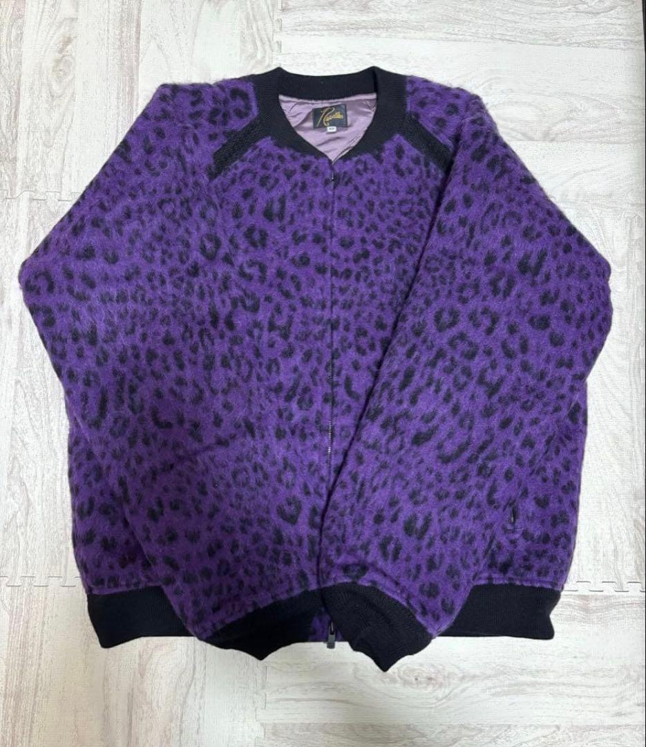 ニードルス×ビームス別注 アニマル柄 ジップジャケット パープルレオパード