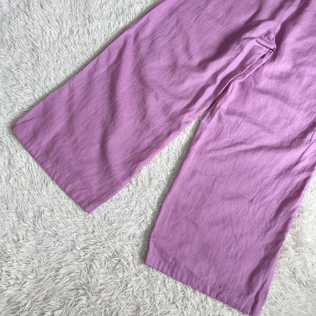 【未使用】ティッカ リネン カーゴパンツ ミリタリーパンツ ピンク 洗える