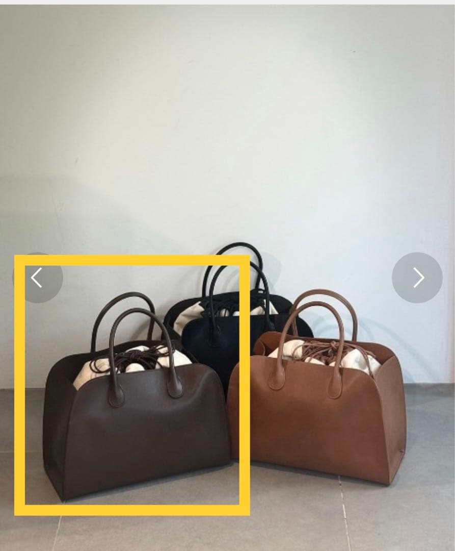 【新品】Mila Owen 巾着付きラージボストンバッグ ダークブラウン