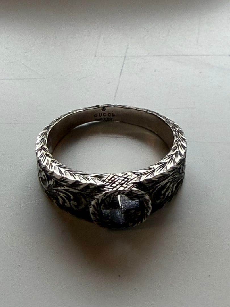 ジ*ズ様 グッチ指輪 リングインターロッキングGシルバー 21号