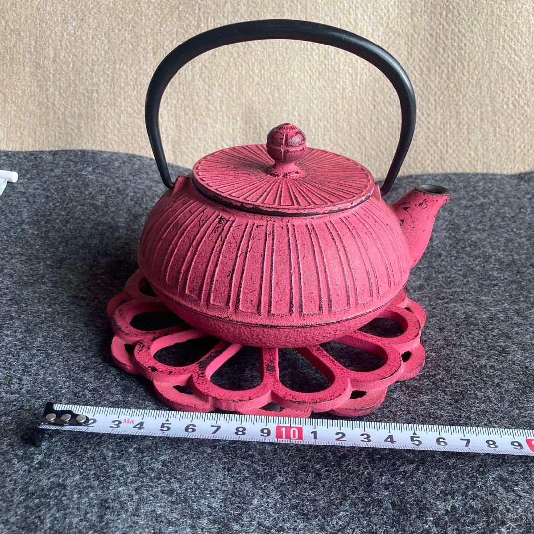 アンシャンテ　南部鉄器　カラーポット敷きセット　岩鋳