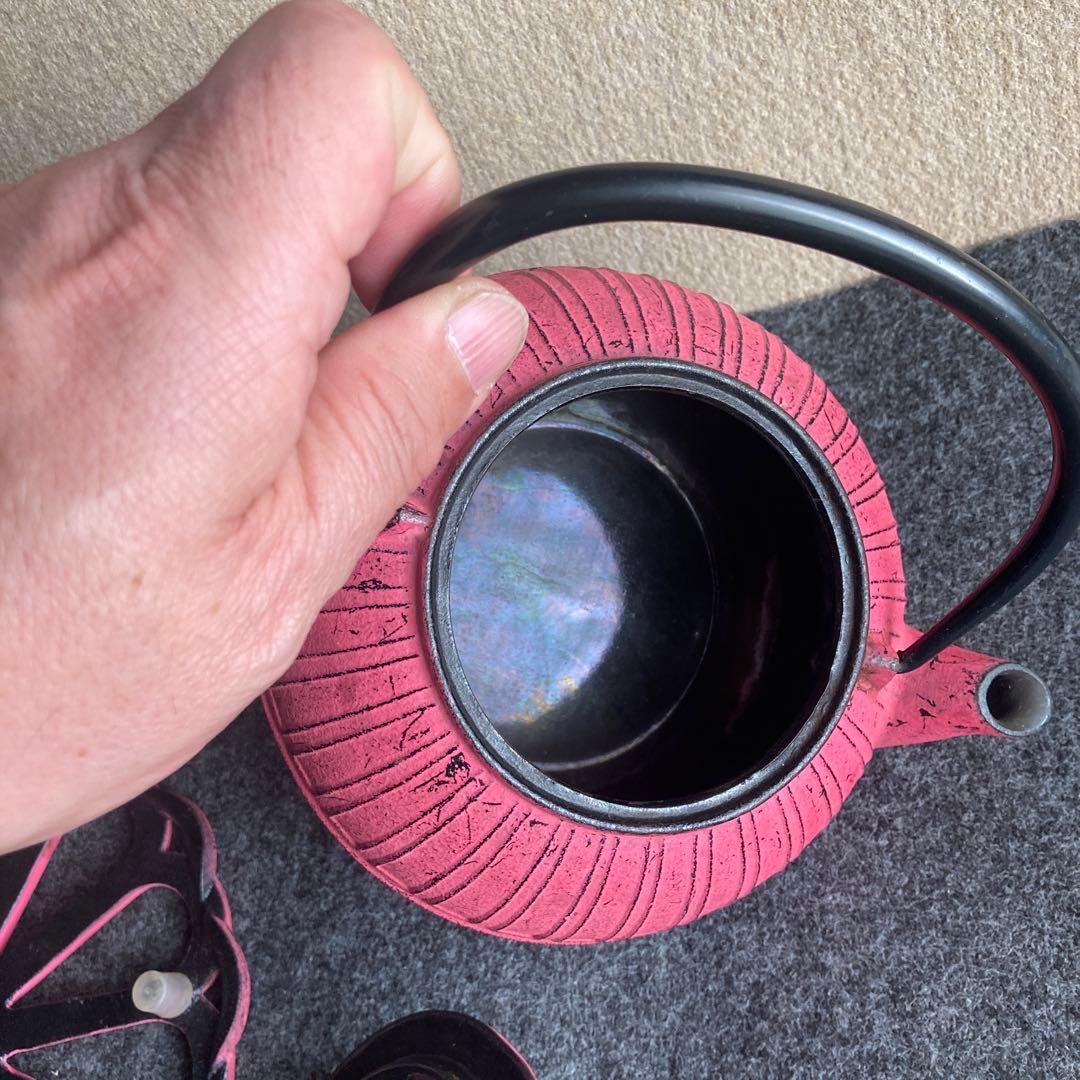 アンシャンテ　南部鉄器　カラーポット敷きセット　岩鋳