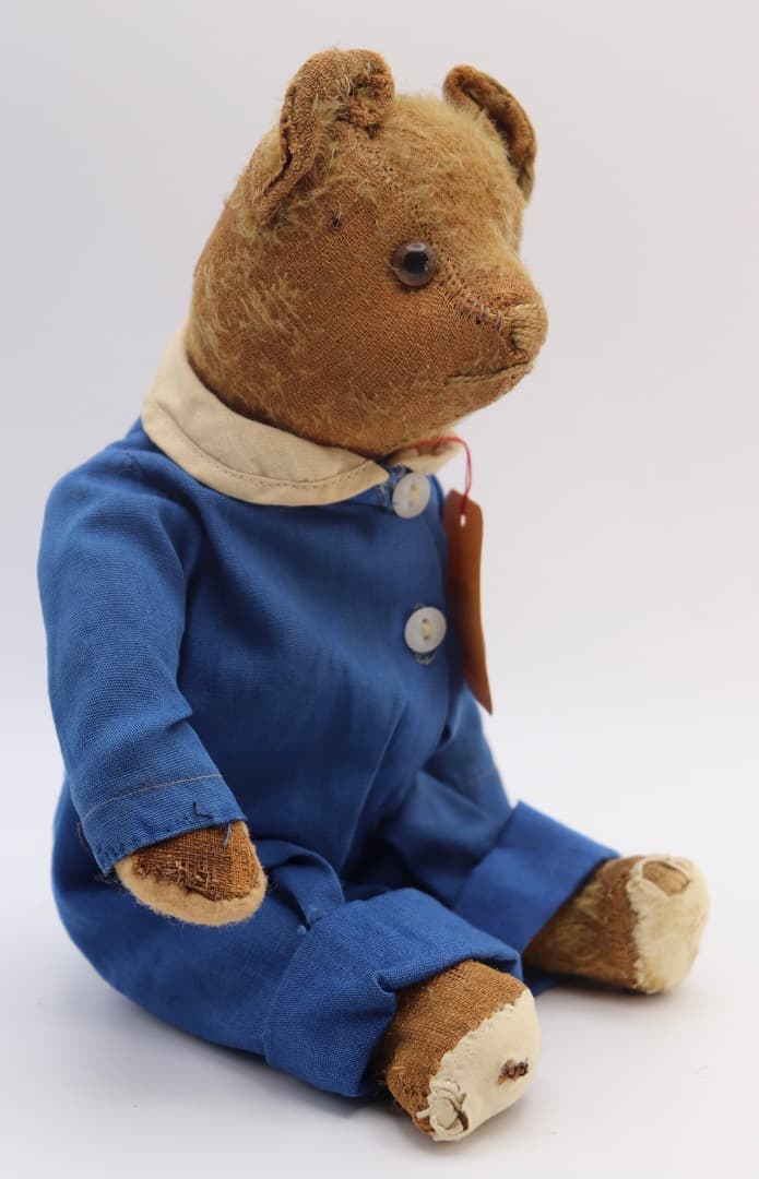 アメリカン・ビンテージ・ベア 29cm 青いロンパース 年代詳細不明