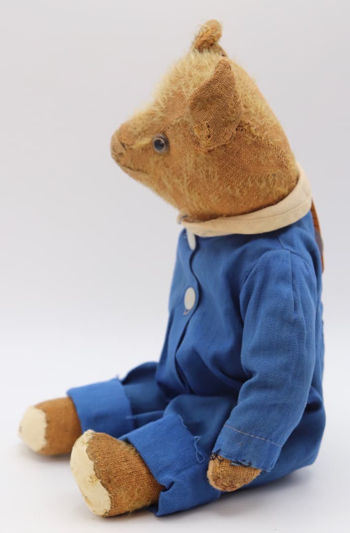 アメリカン・ビンテージ・ベア 29cm 青いロンパース 年代詳細不明