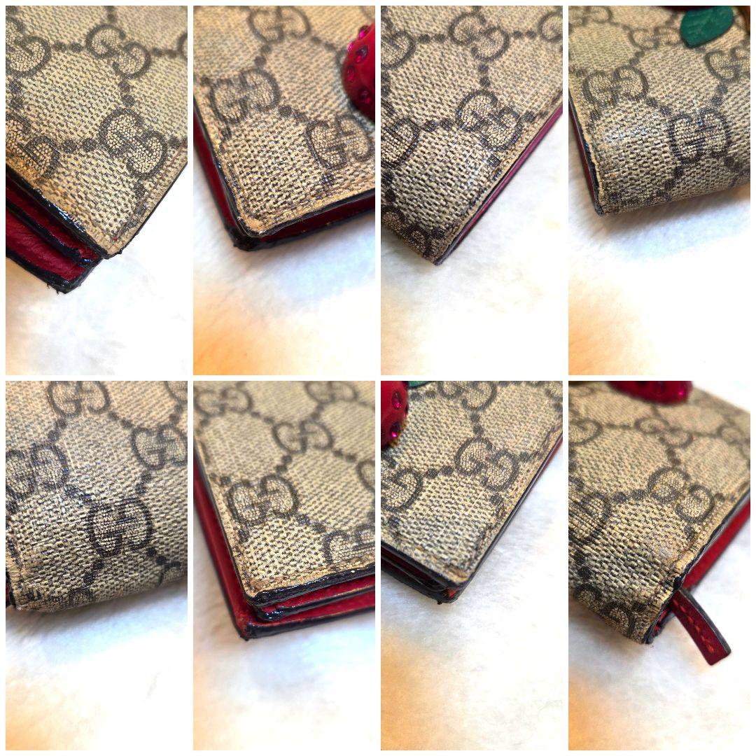 美品 GUCCI　さくらんぼ　GGスプリーム　レザー　チェリー