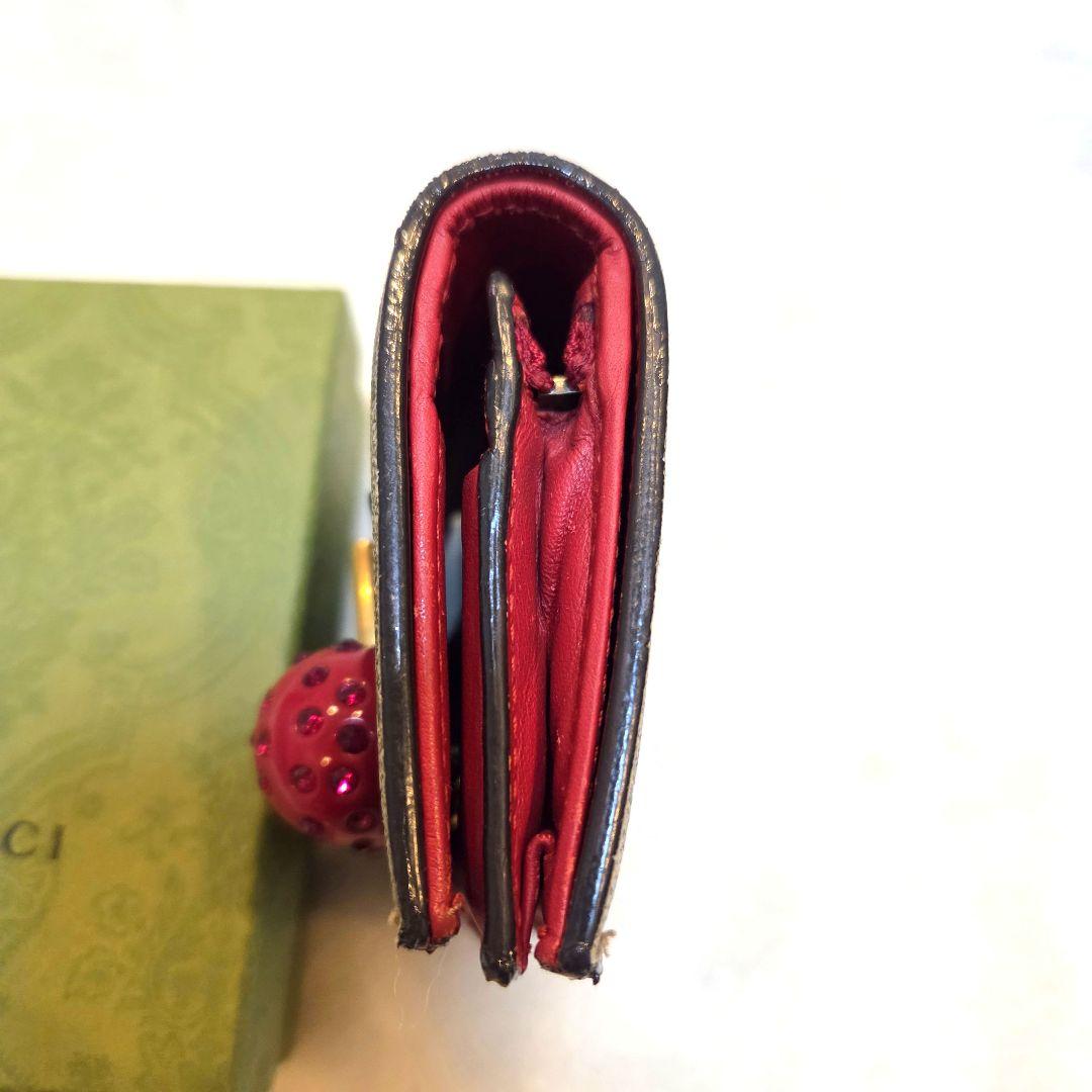 美品 GUCCI　さくらんぼ　GGスプリーム　レザー　チェリー