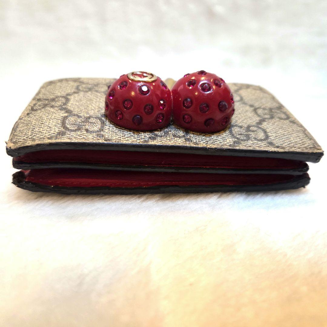 美品 GUCCI　さくらんぼ　GGスプリーム　レザー　チェリー