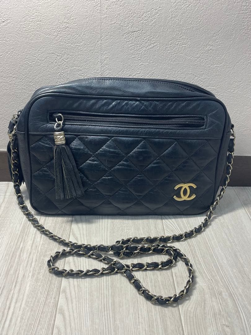 ジャンク　CHANEL ブラック キルティング ショルダーバッグ　ノベルティ