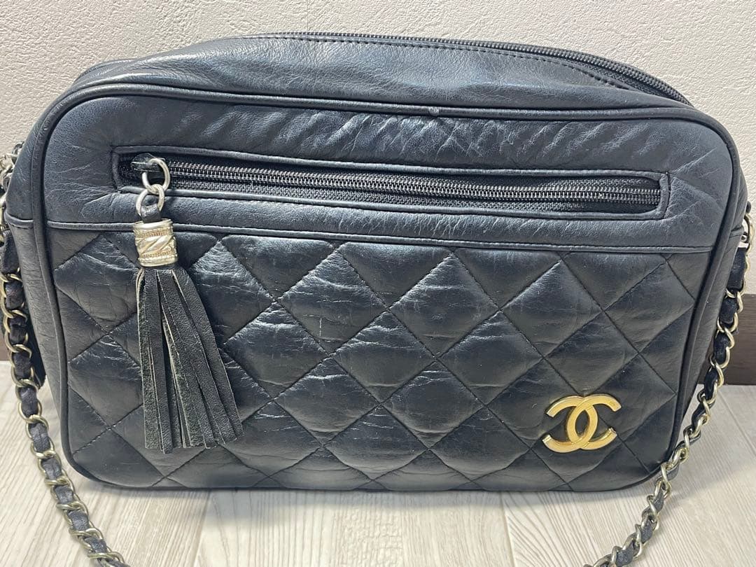 ジャンク　CHANEL ブラック キルティング ショルダーバッグ　ノベルティ