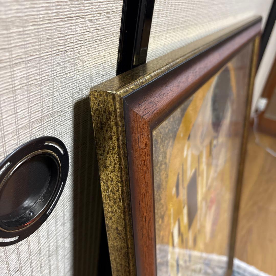 グスタフ・クリムト【接吻】大きめサイズ:88×68 額縁付きポスター