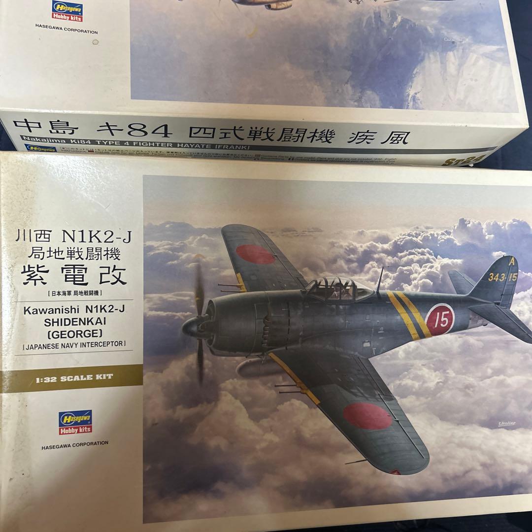 ハセガワ　紫電改　疾風　隼　タミヤ　零戦ニ一型　1/32戦闘機プラモ4種