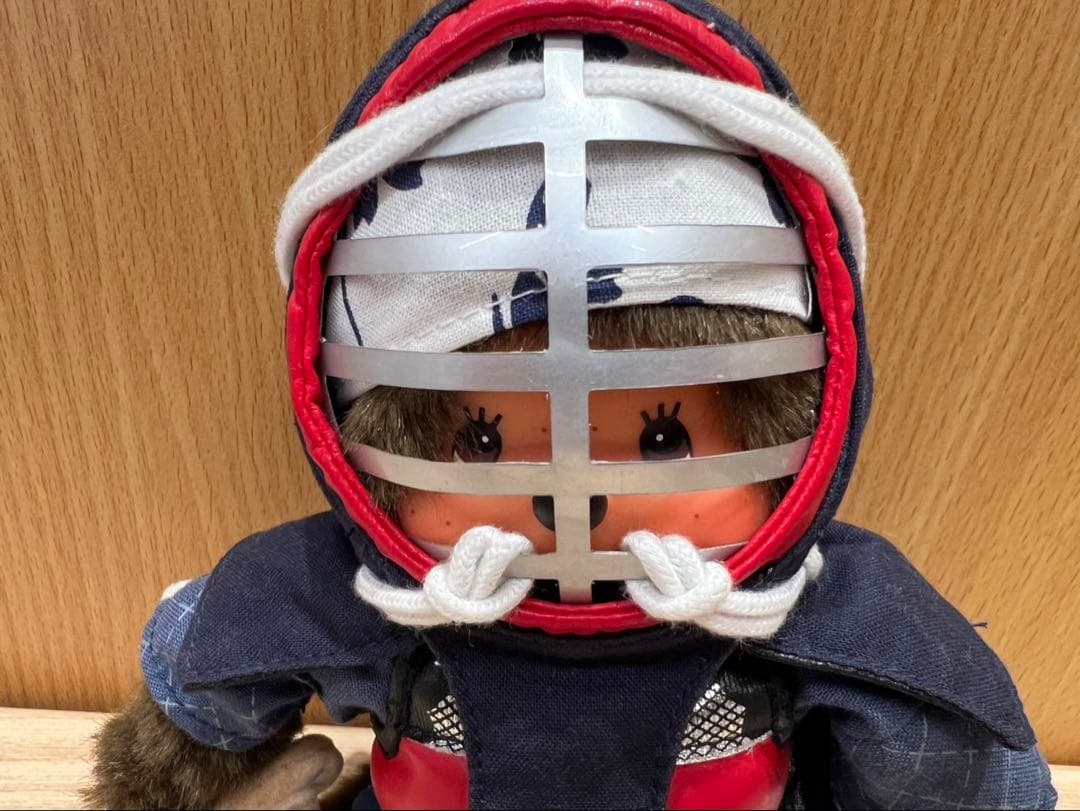 【タグ付き・希少】モンチッチ 剣道猿 人形 玩具 ぬいぐるみ 約20cm