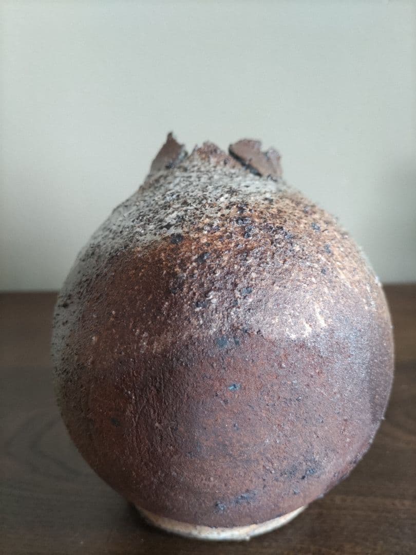 花器　信楽焼 　恐竜のたまご