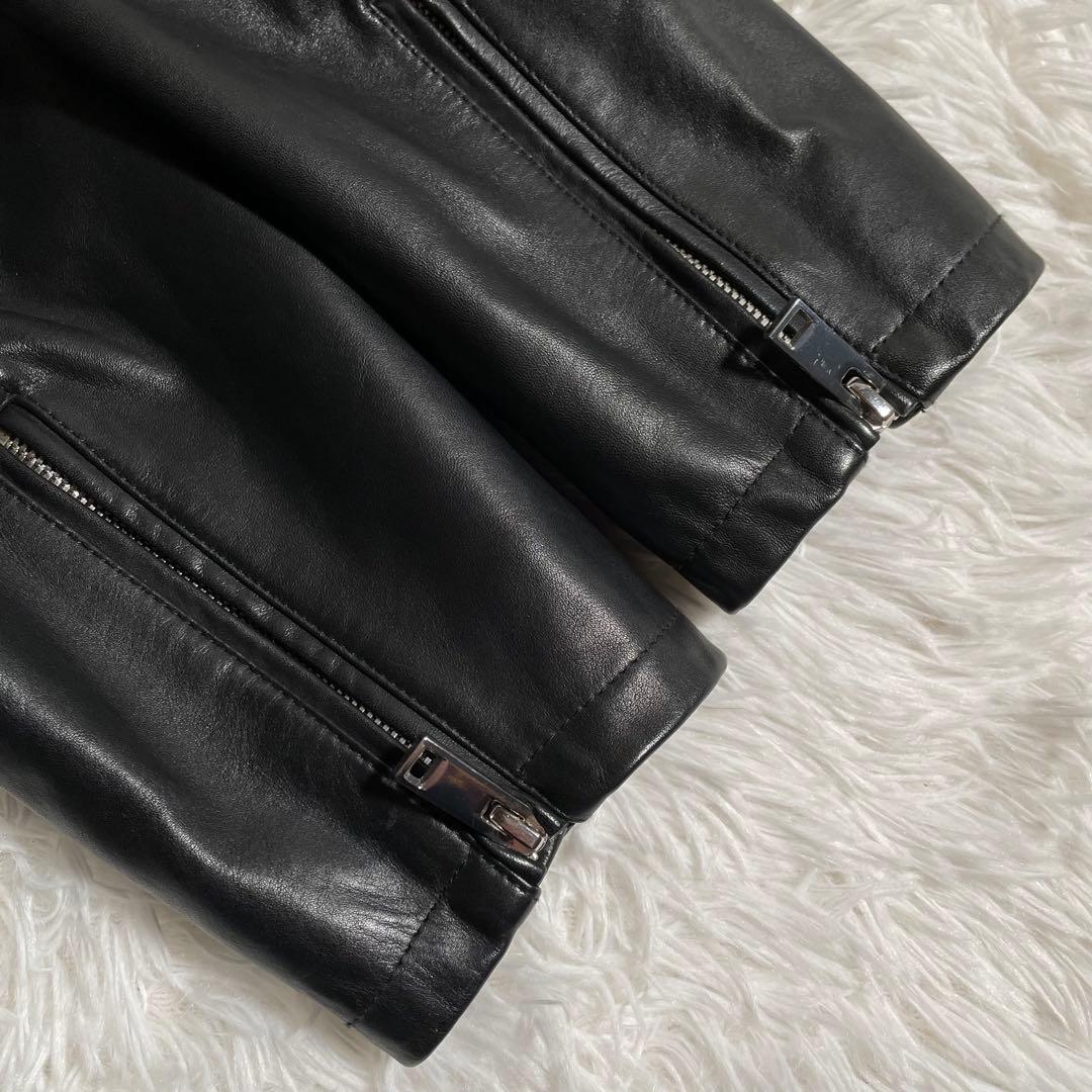 セオリー レザージャケット スタンドカラー ラムナッパレザー