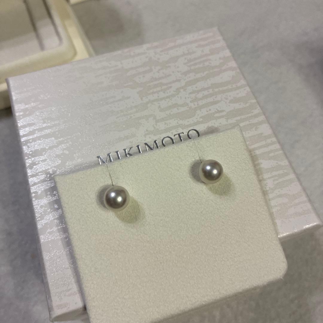 【最終価格】ミキモト　パール　一粒ピアス　未使用品　7.9ミリ