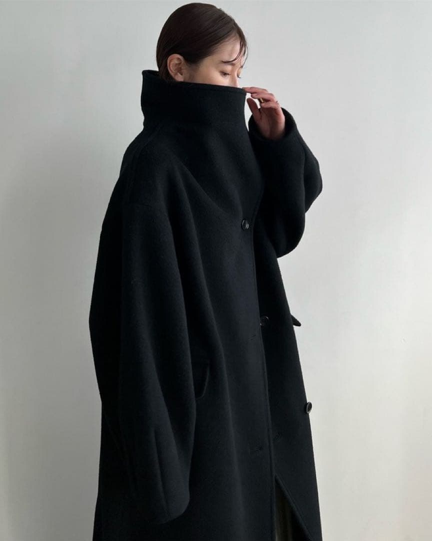 ジャケット・アウター CLANE UP NECK OVER DOUBLE COAT