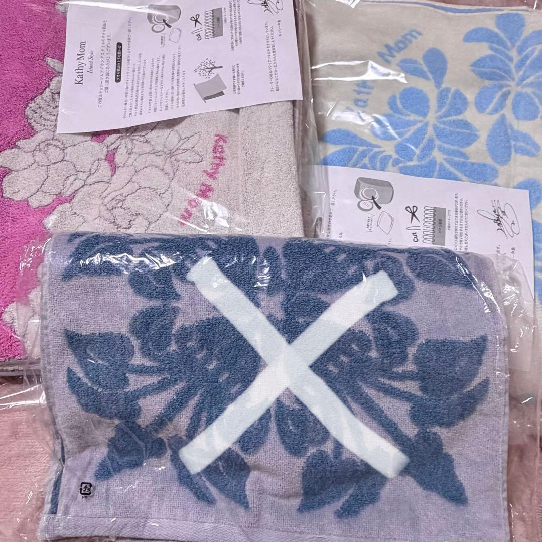 Kathy mom ハーフケット 2枚　 フェイスタオル2枚　4枚セット　新品