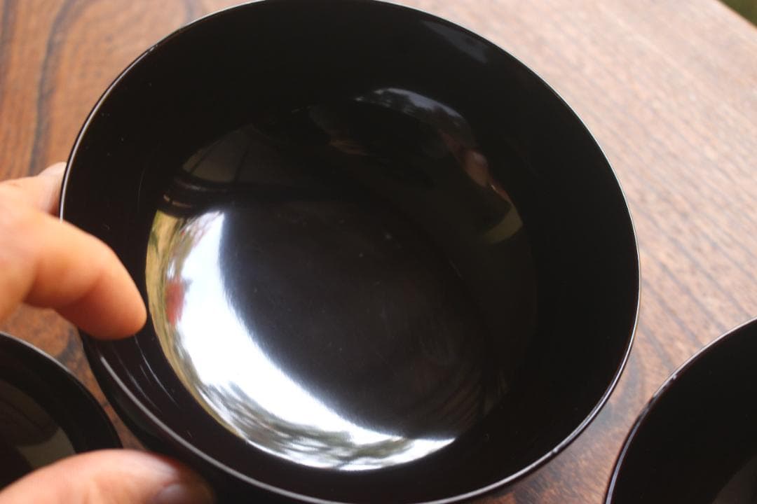 時代逸品！塗分け螺鈿黒漆に風情ある見返小槌蒔絵のお椀2点（検輪島塗蒔絵椀雑煮椀