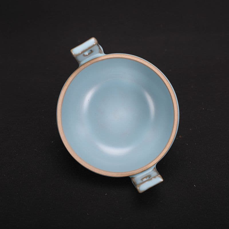 宋汝窯天青色三鳳鳥香炉 景徳鎮 陶磁器 装飾品 現代工芸品 美術品 置物