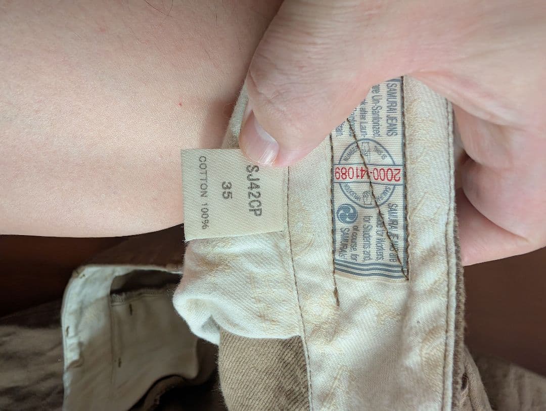 SAMURAI チノパン S142CP サイズ35 ベージュ