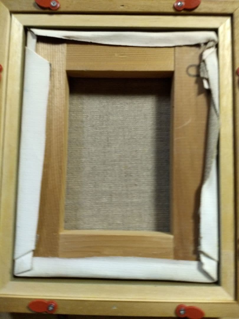 綺麗な滝の油絵 サイン入り  F0サイズ