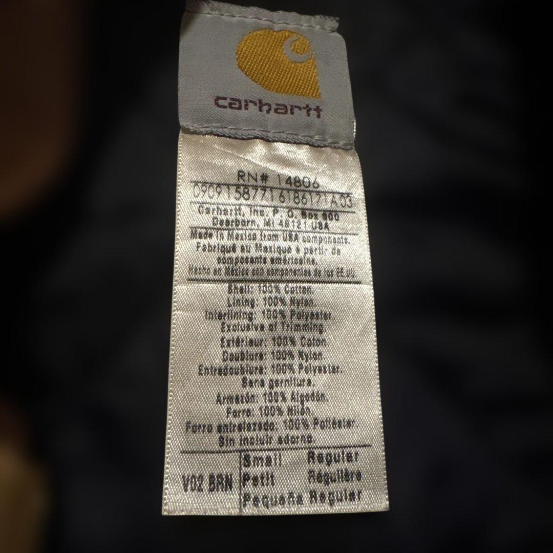 カーハート　ベスト　革タグ　ダック　ブラウン　usa