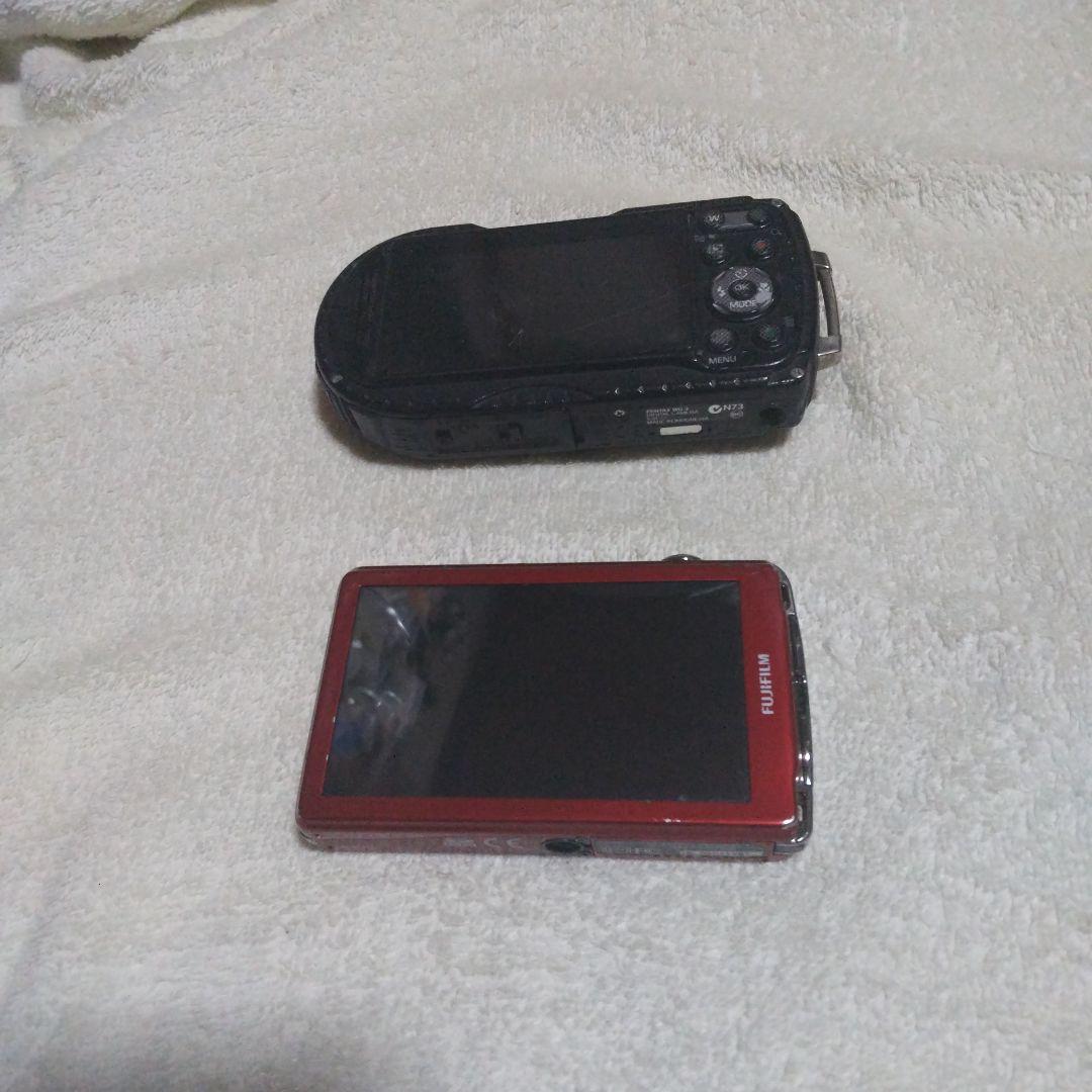 ⭕️ばら売り可♥️動作品２台★富士フイルムz700exr赤★ペンタックスwg3黒