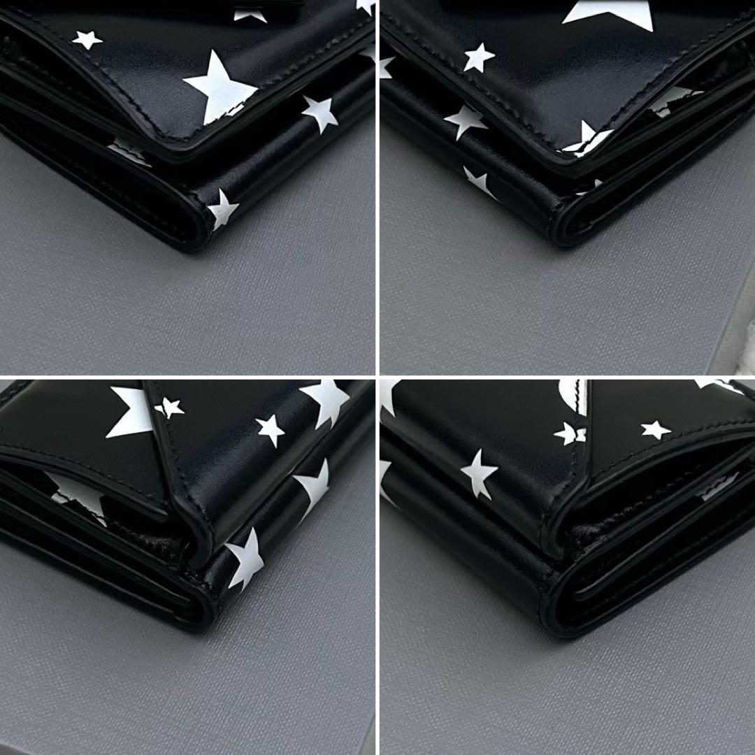 【美品】BALENCIAGA 三つ折り財布 ミニウォレット ブラック×ホワイト