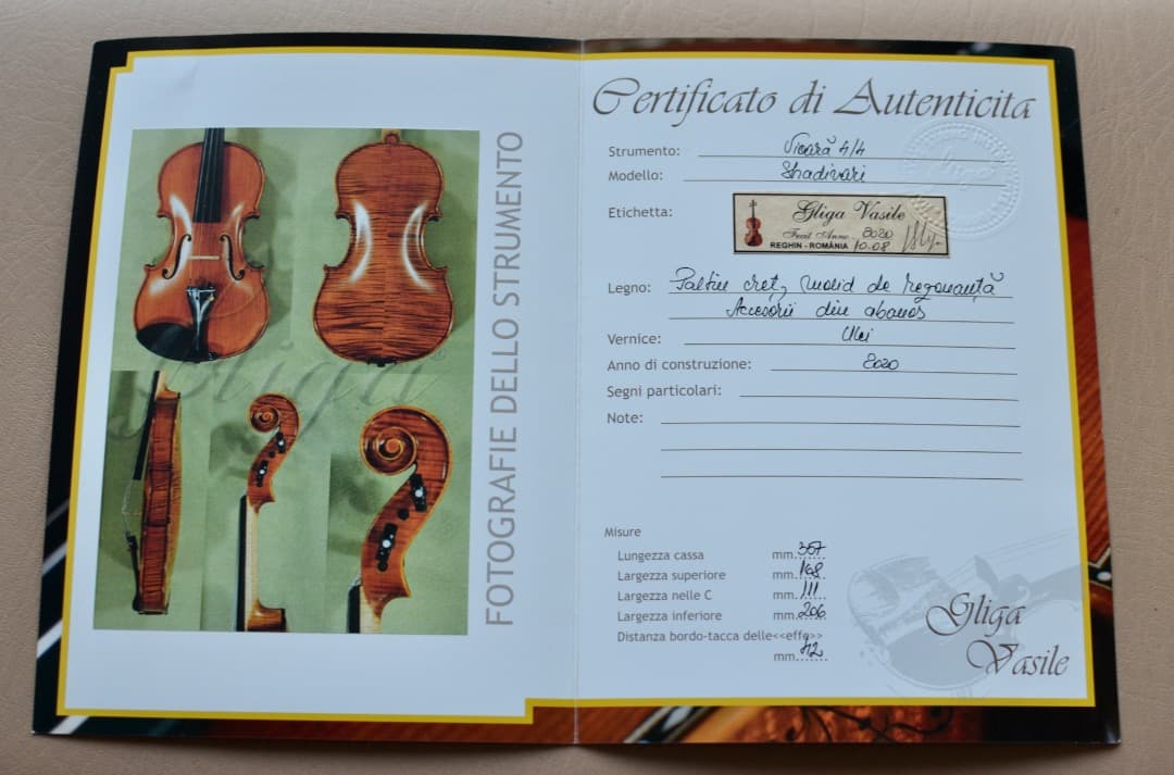 【最上位 新品】Gliga Vasile Maestro バイオリン 4/4