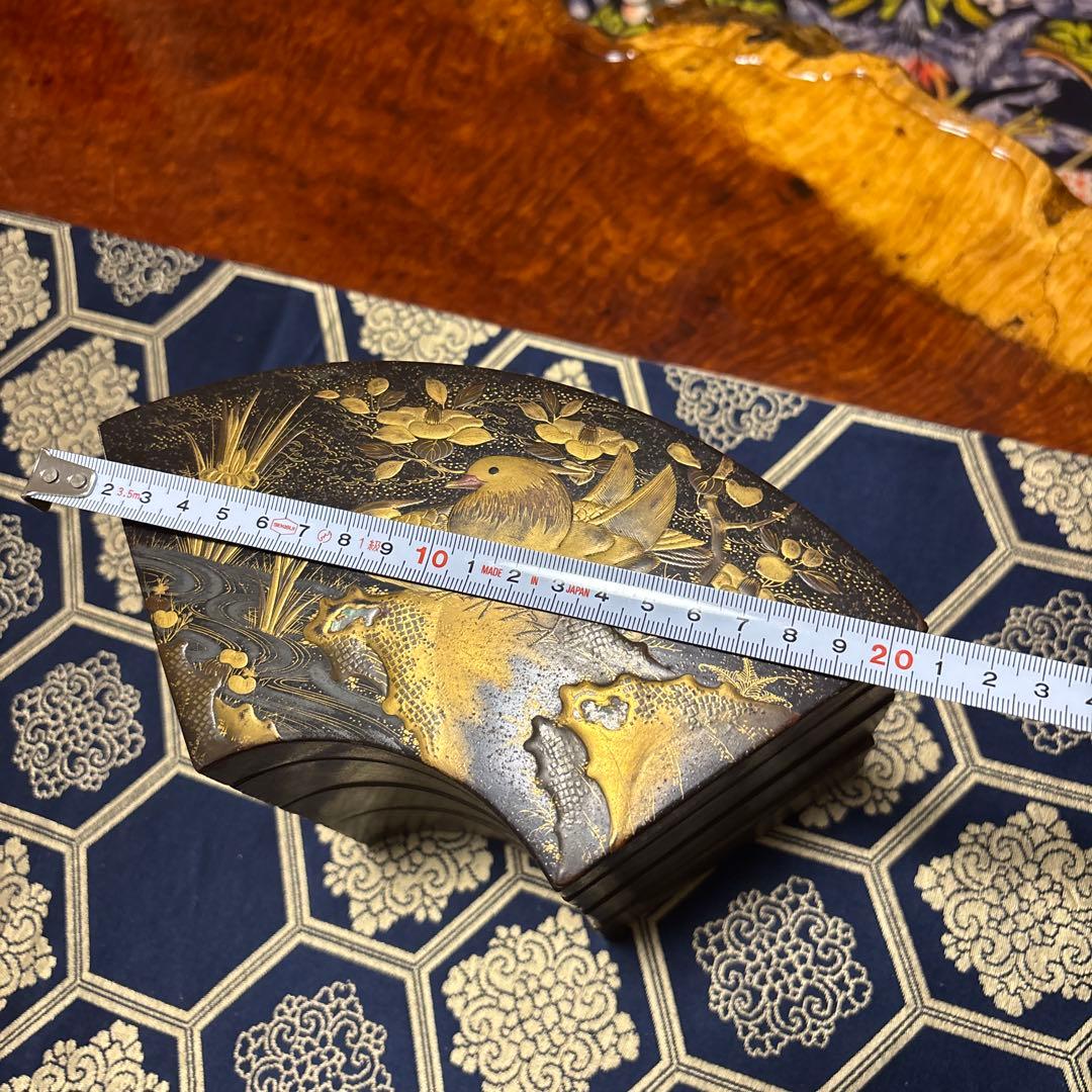 金箔の鳥の絵柄 漆器 重箱
