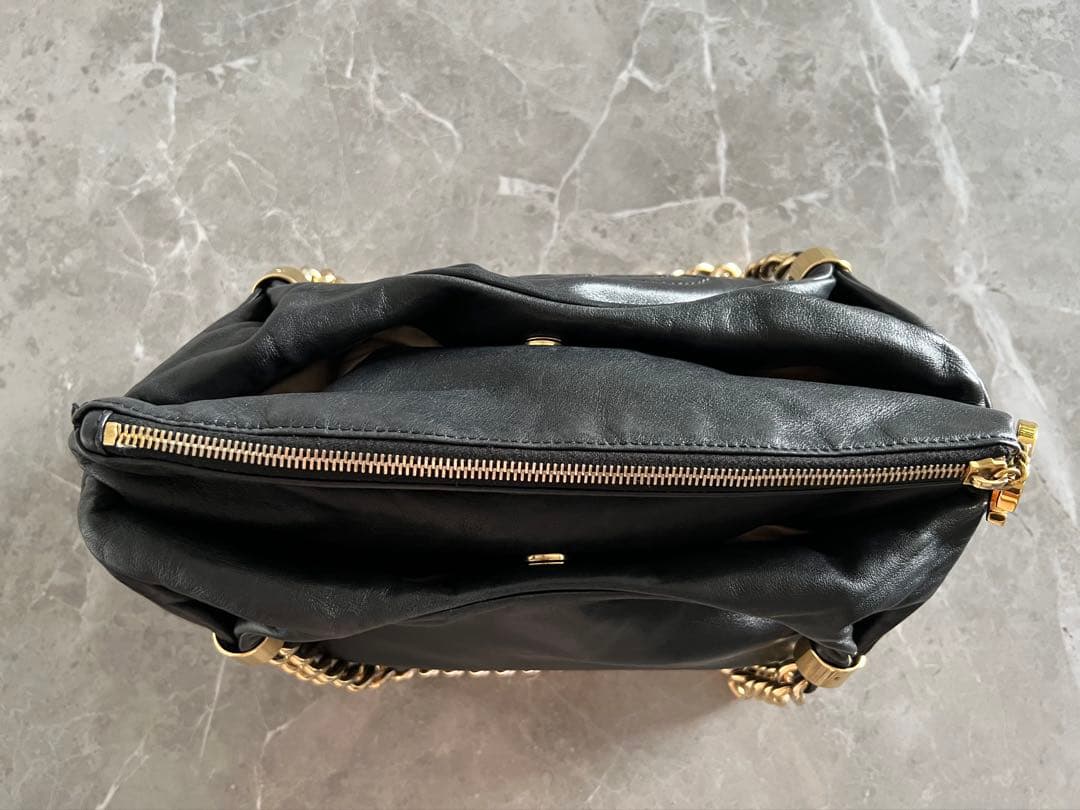 CHANEL ブラックレザー ショルダーバッグ★ギャランティカード付