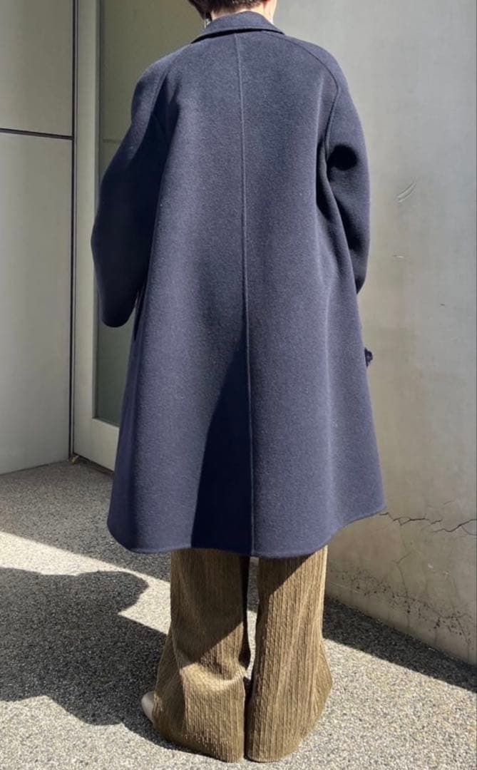 新品ウールカシミヤダブルフェイス オーバーコート