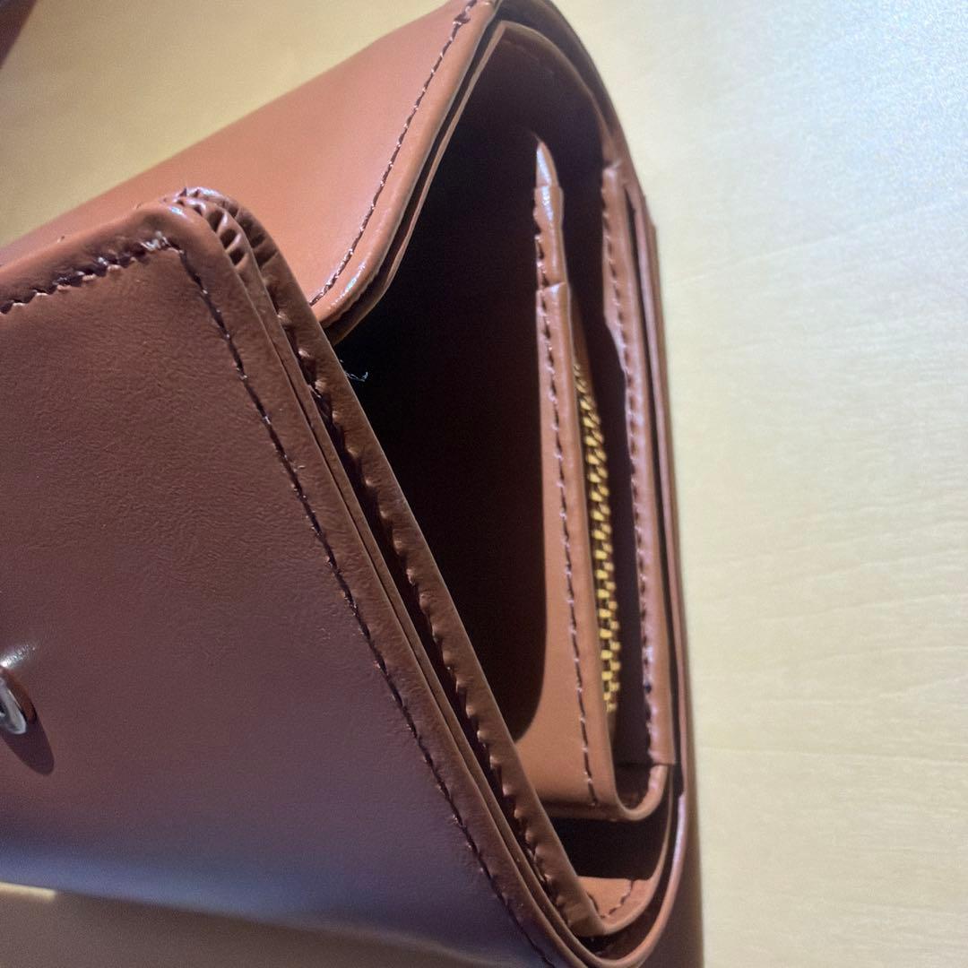 アニエスベー 三つ折り財布　Agnes b. 天然皮革