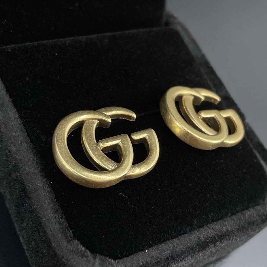 グッチ ダブルG インターロッキング　ピアス ゴールド ロゴ　y2k 両耳
