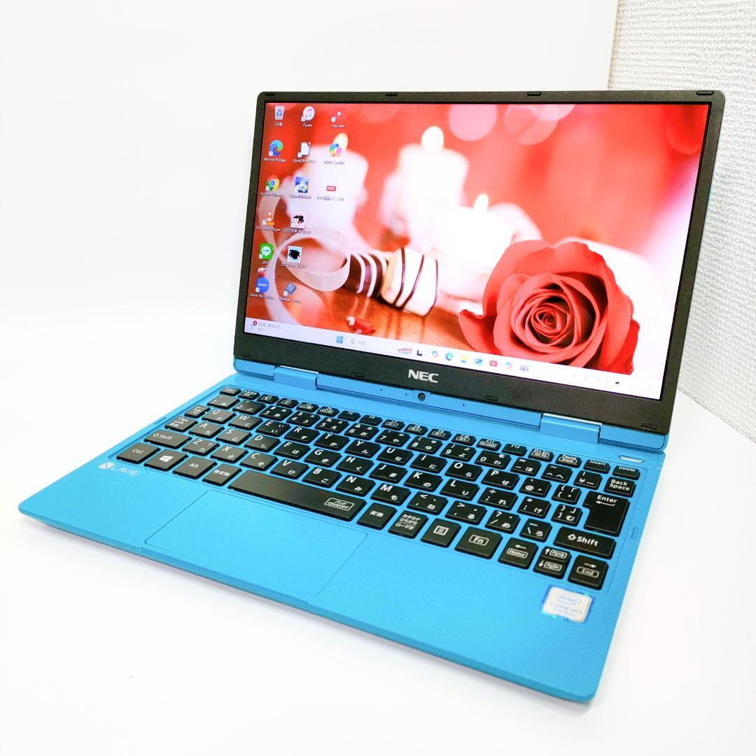 Windows11✨️大人気ブルー/SSD/NEC/小型カメラ付きノートパソコン