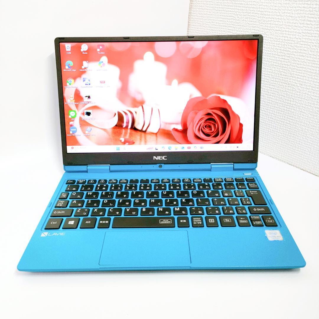 Windows11✨️大人気ブルー/SSD/NEC/小型カメラ付きノートパソコン