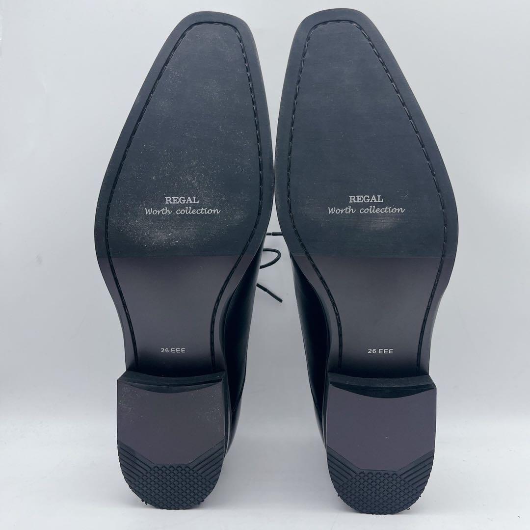 超特価✨リーガル V234 ストレートチップ 内羽根 ビジネスシューズ 黒 26