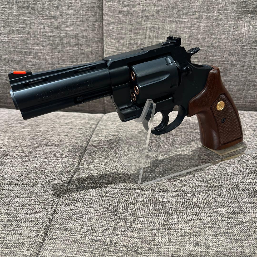 新品 マルシン アナコンダ 4インチ マットブラックABS 木製グリップ