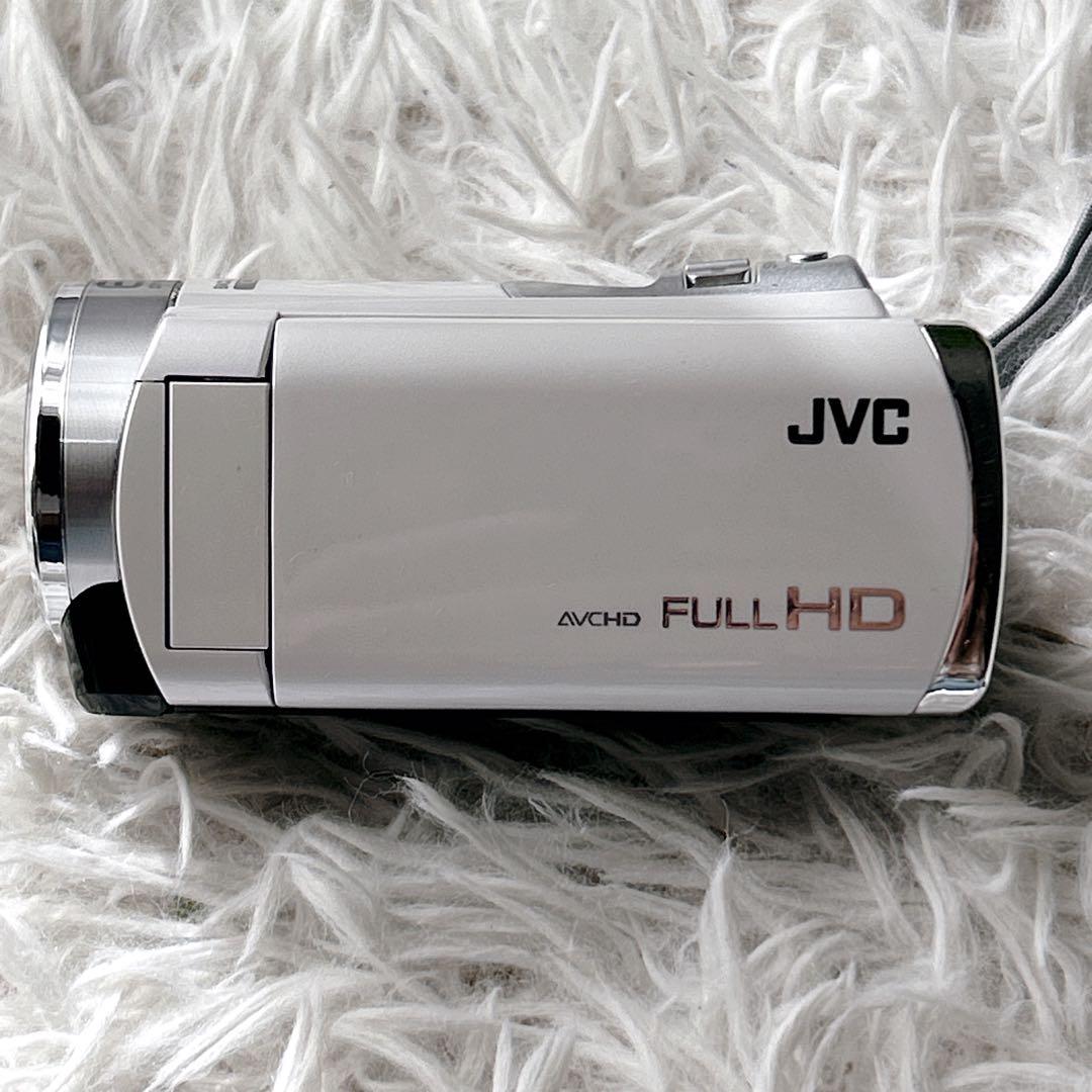 【美品】JVC FULL HD ビデオカメラ　GZ-E780-W バッテリー2個