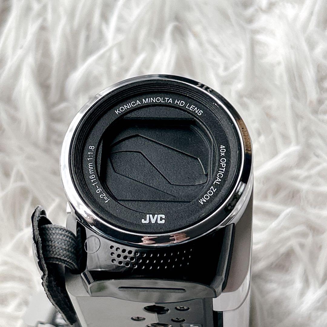 【美品】JVC FULL HD ビデオカメラ　GZ-E780-W バッテリー2個