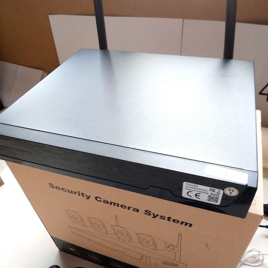 防犯カメラ４台セット 屋外防水 遠隔監視＆暗視撮影 H.265圧縮技術 説明書付