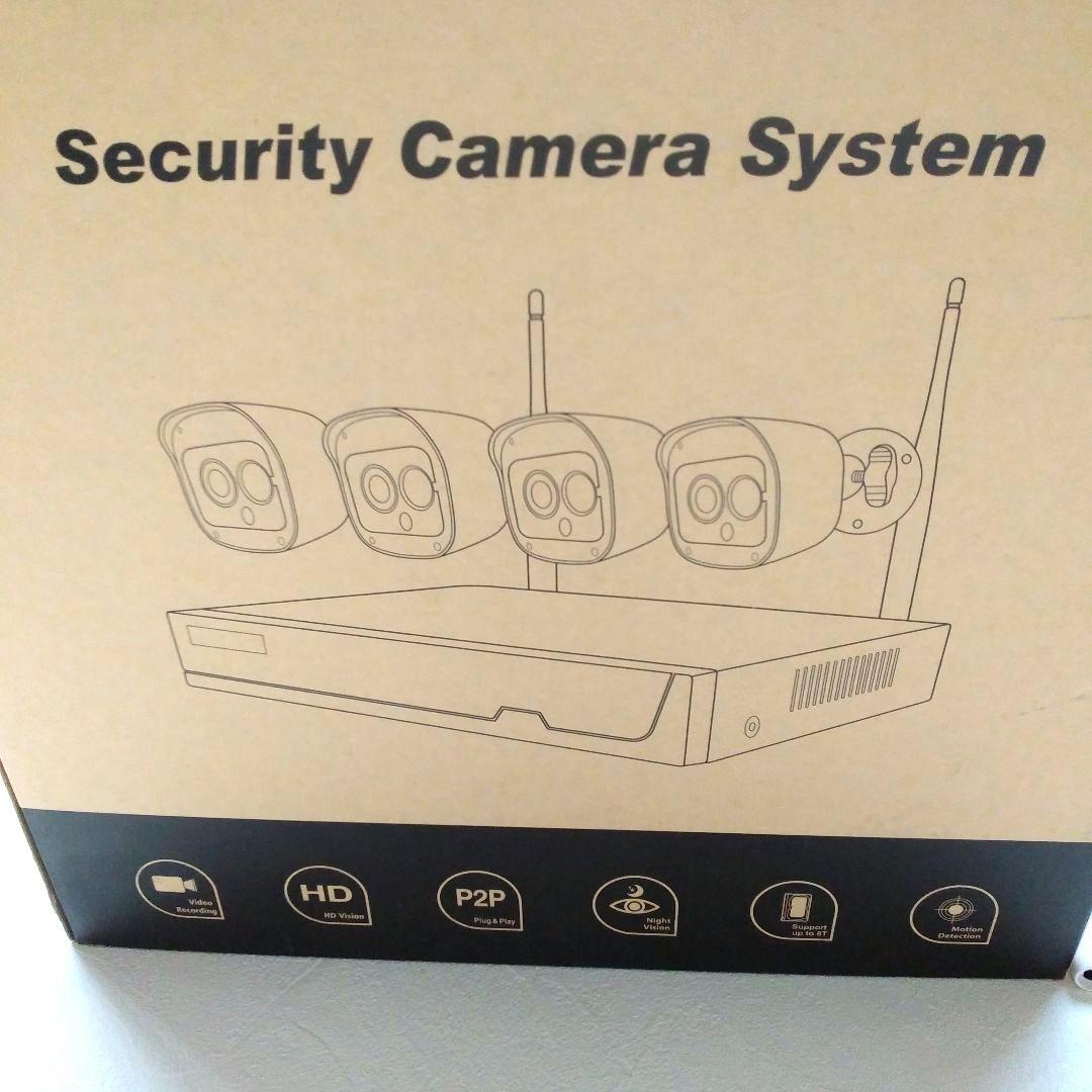 防犯カメラ４台セット 屋外防水 遠隔監視＆暗視撮影 H.265圧縮技術 説明書付