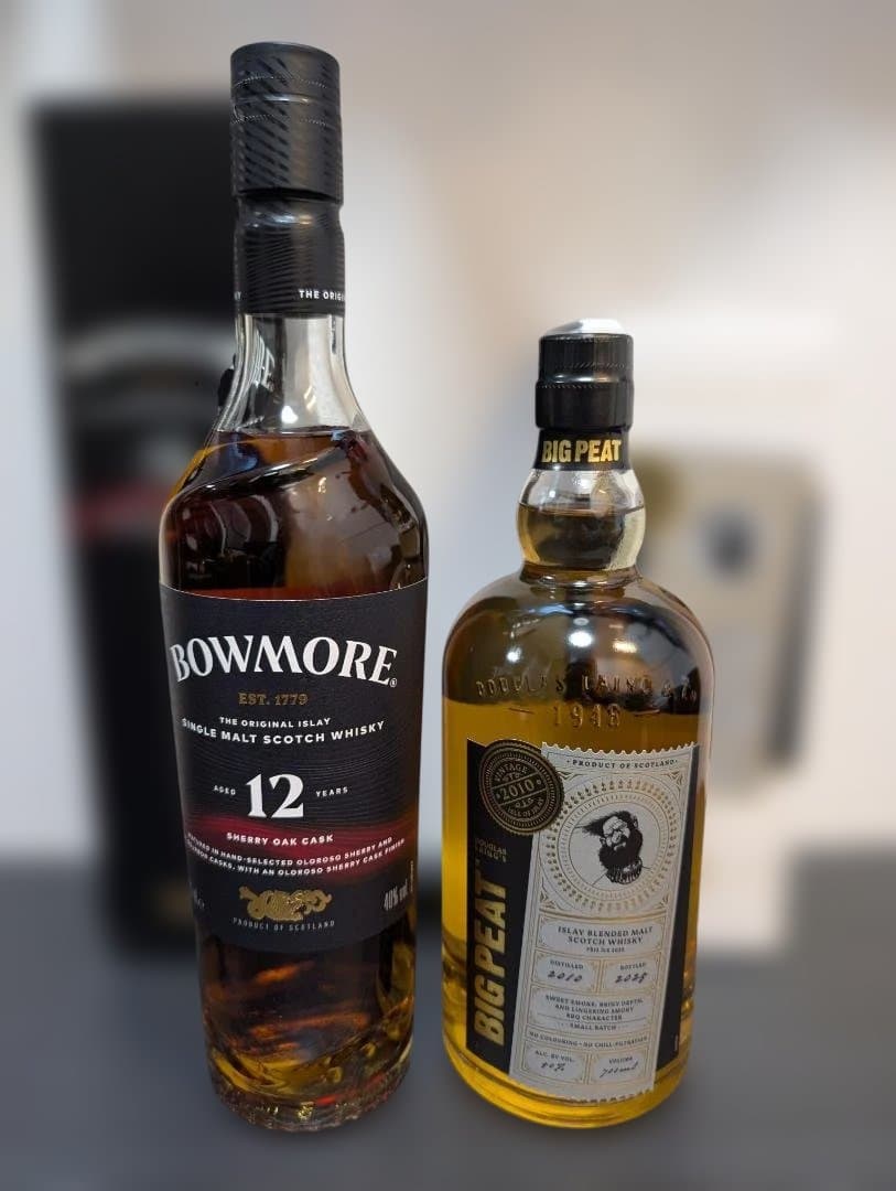 ボウモア12年 & ビッグ ピート 2010 スコッチウイスキーの2本セット