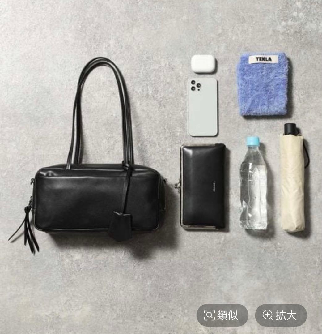 【美品/使用2回のみ】オリジナルレザー2WAYボストンバッグ ブラック