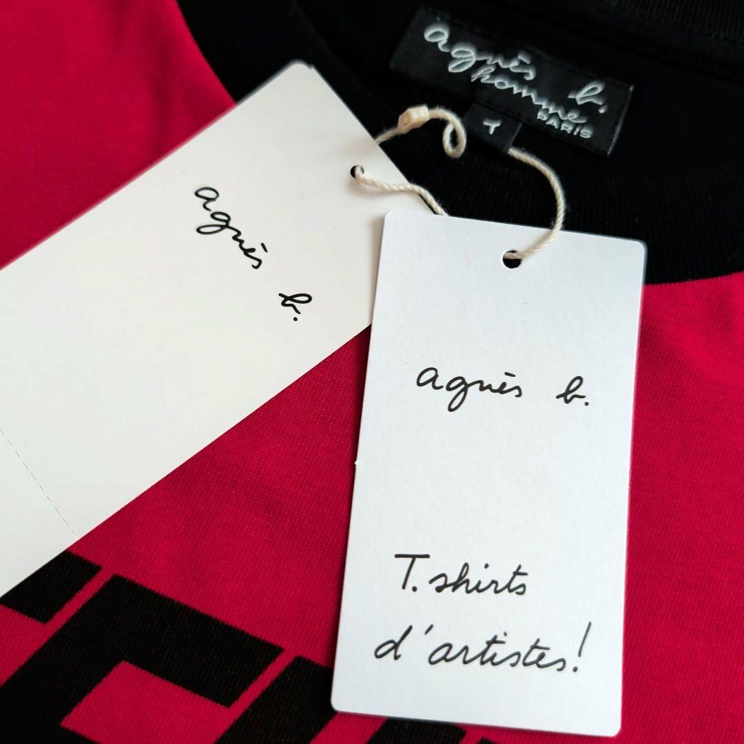 新品未使用 アニエスベー ロンT 長袖Tシヤツ カットソー クルーネック レッド