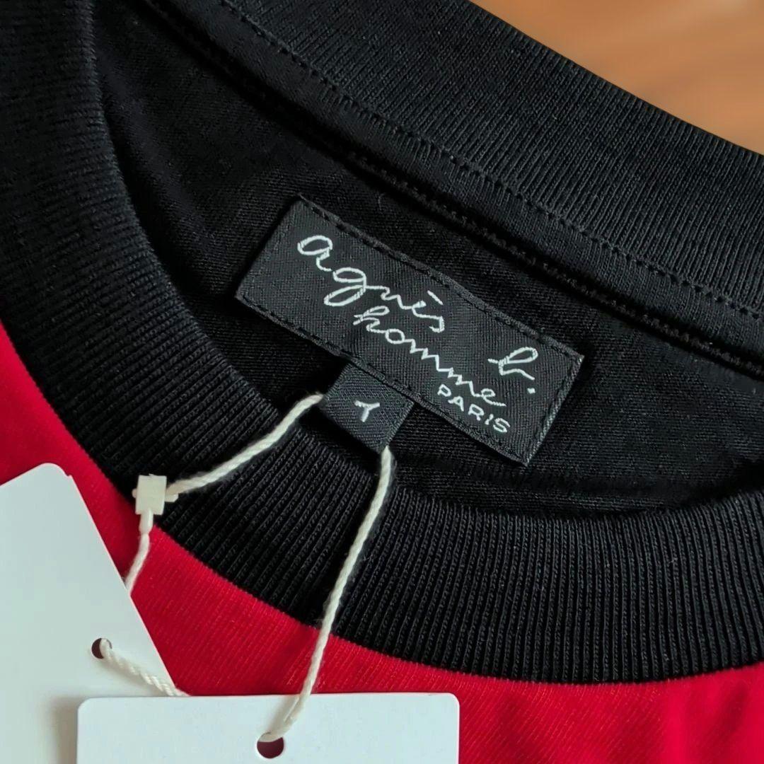 新品未使用 アニエスベー ロンT 長袖Tシヤツ カットソー クルーネック レッド