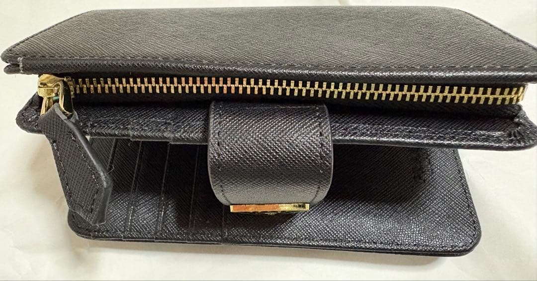 ブラック 二つ折り財布 カード 財布