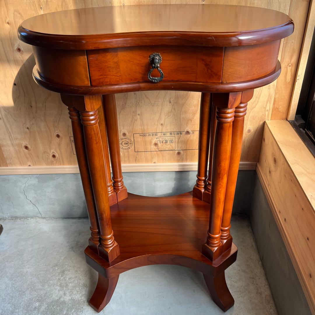 サイドテーブル ビンテージ 木製 コンソールテーブル