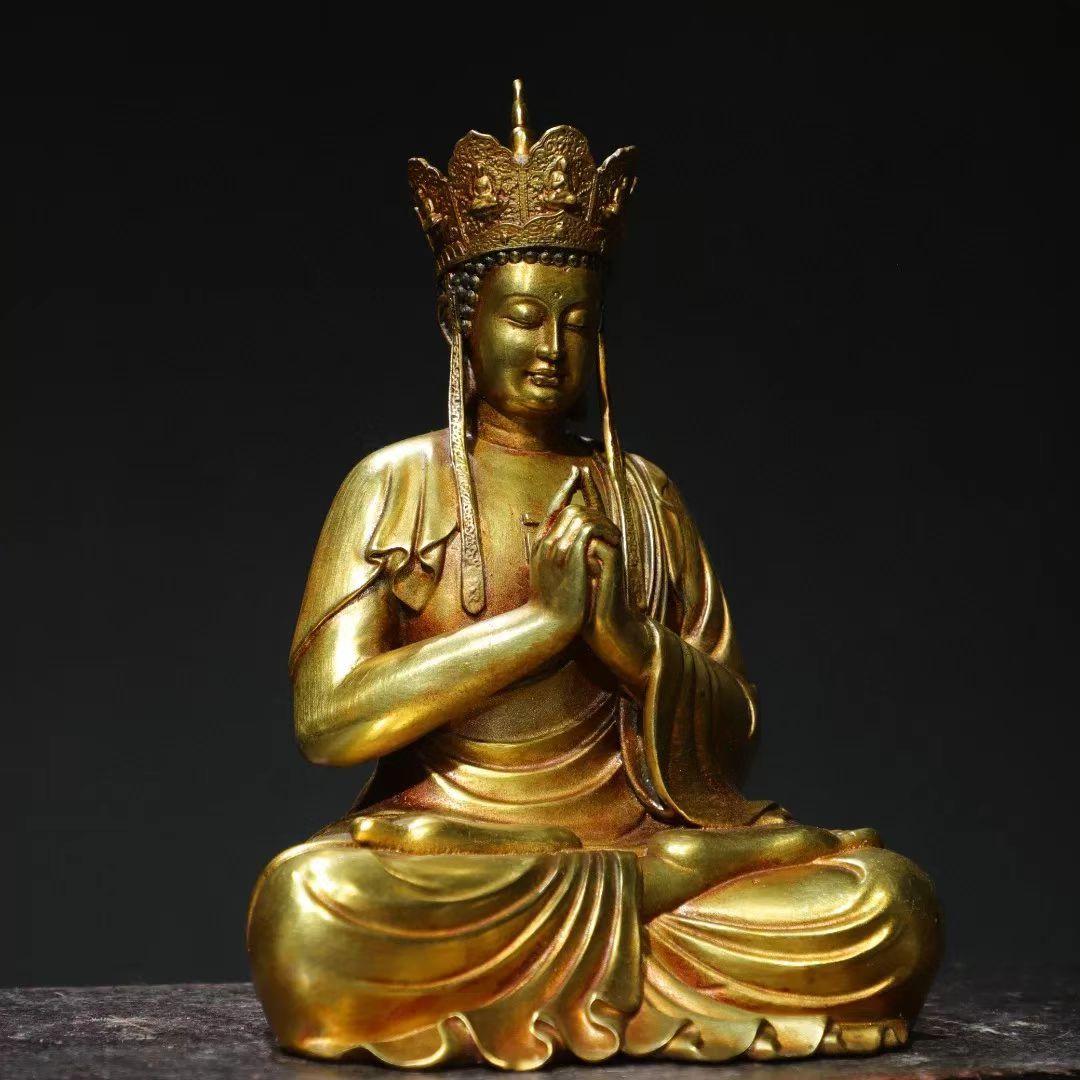 仏像 地蔵王菩薩仏像 家内 仏堂 供仏 銅製品 工芸品 置物